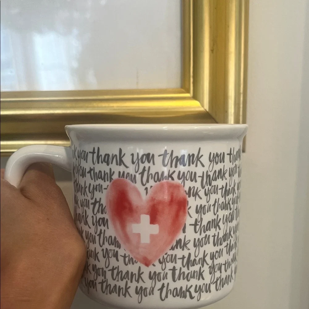 William Sonoma Mug ☕️🏥Thank You Mug with Heart Design